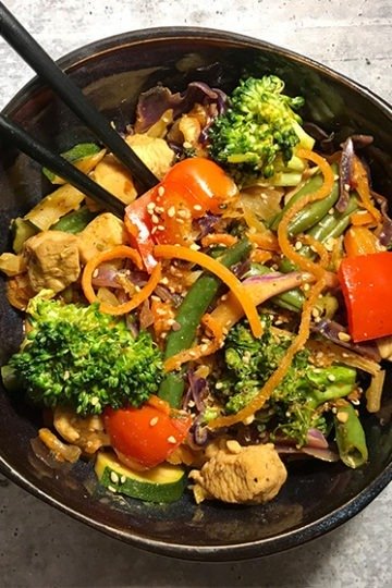 keto asian stir fry with chicken