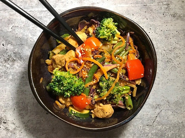 keto asian stir fry with chicken