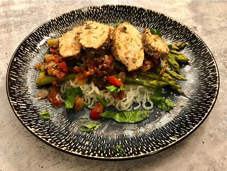 Keto Baked Chicken with Asparagus