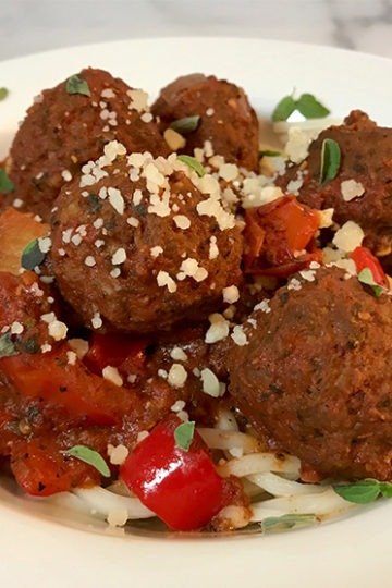 Keto Spaghetti with Meatballs or Meat Sauce