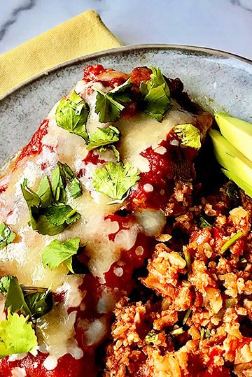Keto Chicken Enchiladas