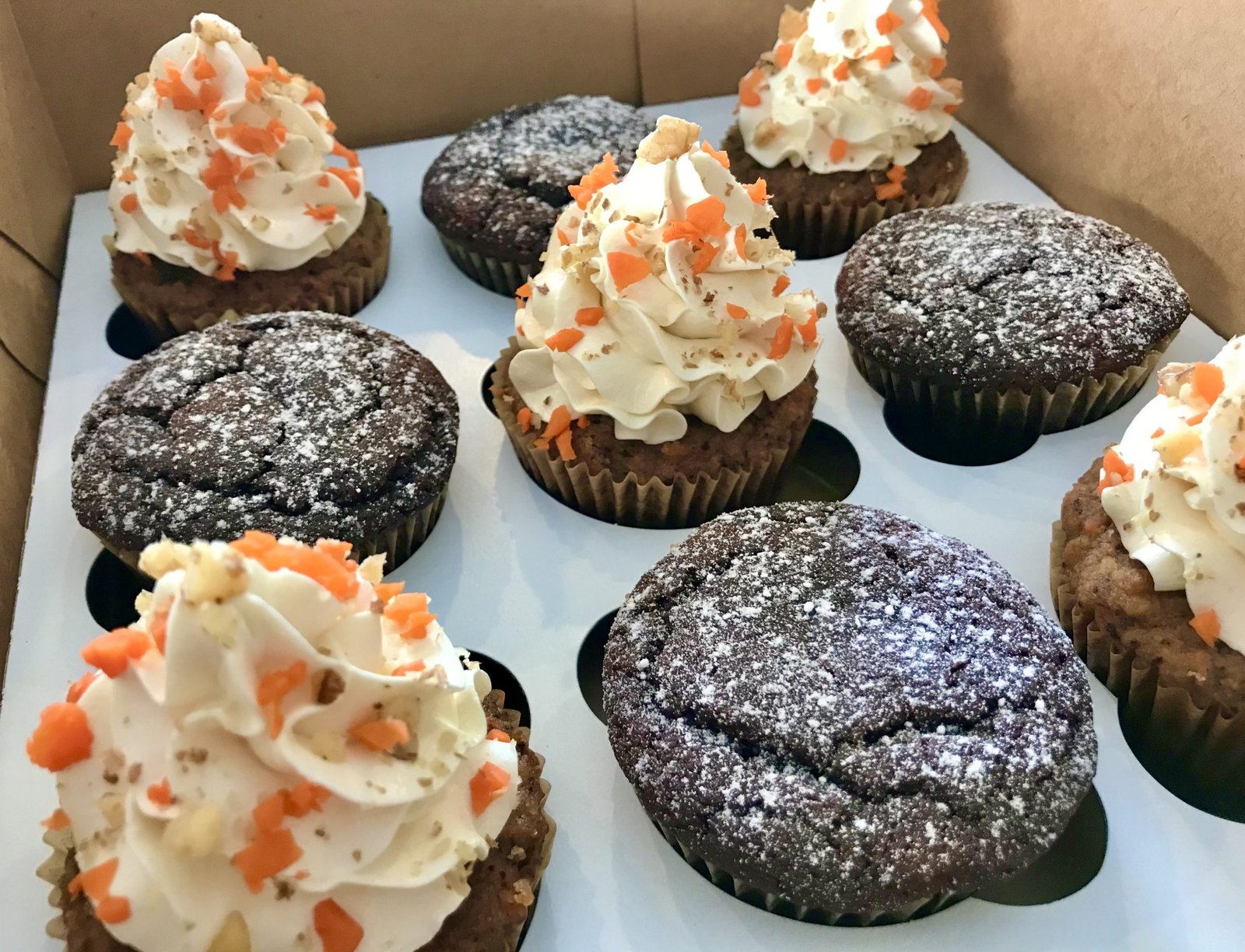 Keto Carrot Cupcakes with Walnuts and Chocolate Chocolate Chip Muffins